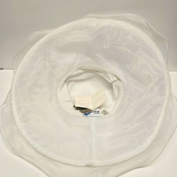 Vintage Betmar Women's White Organza Wedding Hat Bow Kentucky Derby Church NWT - Picture 7 of 8